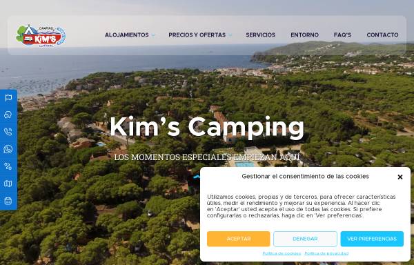 Vorschau von www.campingkims.com, Camping Kim's, Costa Brava
