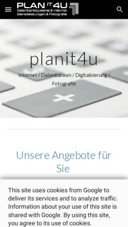 Vorschau der mobilen Webseite www.planit4u.de, Planit4u - Mario Lacinik