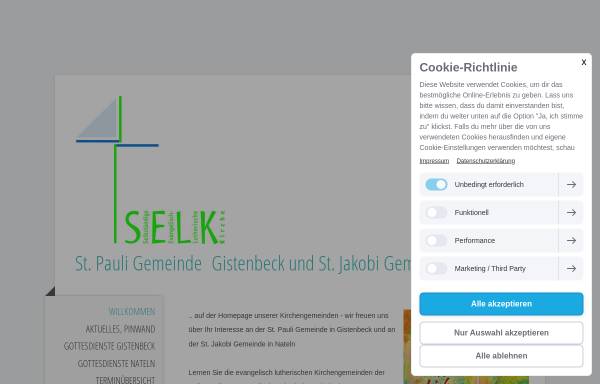 Vorschau von www.selk-nestau-nateln.de, St. Jakobi Gemeinden Nateln und Nestau