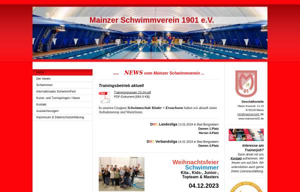 Vorschau von www.mainzersv01.de, Mainzer SV 1901 e.V.