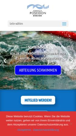Vorschau der mobilen Webseite www.sc-poseidon.de, Schwimmclub Poseidon Koblenz e.V.