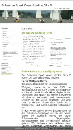 Vorschau der mobilen Webseite www.ssvu-mainz.de, Schwimm-Sport-Verein Undine 08 Mainz e.V.