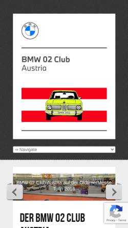 Vorschau der mobilen Webseite www.bmw-02-club.at, BMW-02-Club Austria e.V.