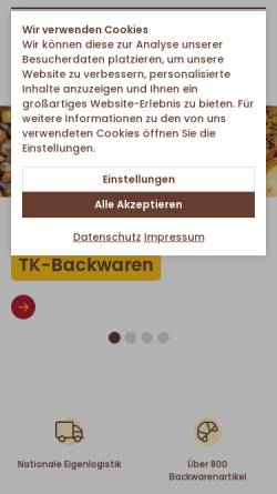 Vorschau der mobilen Webseite www.dewiback.de, DeWiBack