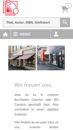 Vorschau der mobilen Webseite www.buchladen-ostertor.de, Buchladen Ostertor