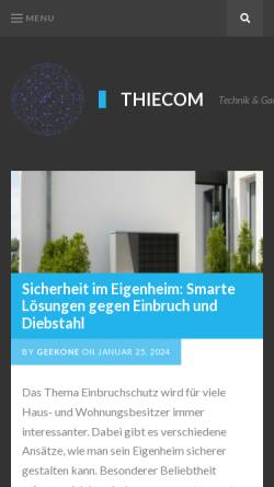 Vorschau der mobilen Webseite www.thiecom.de, Thiecom