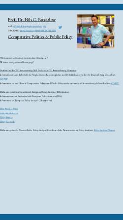 Vorschau der mobilen Webseite www.nilsbandelow.de, Bandelow, Prof. Dr. Nils