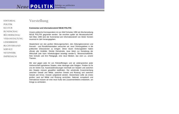 Vorschau von www.neuepolitik.com, Neue Politik