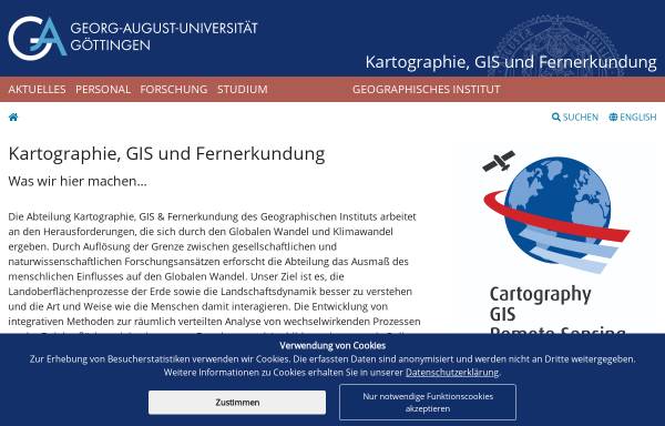 Vorschau von www.uni-goettingen.de, Abteilung Kartographie, GIS und Fernerkundung