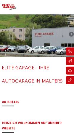 Vorschau der mobilen Webseite garage-elite.ch, Elite Garage