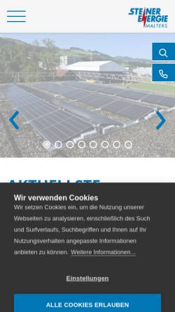 Vorschau der mobilen Webseite www.se-malters.ch, Steiner Energie AG