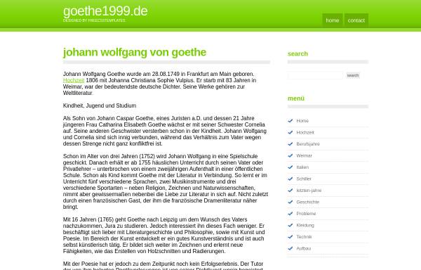 Vorschau von www.goethe1999.de, Goethejahr 1999