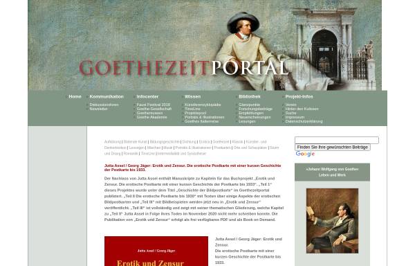 Vorschau von www.goethezeitportal.de, Goethezeitportal