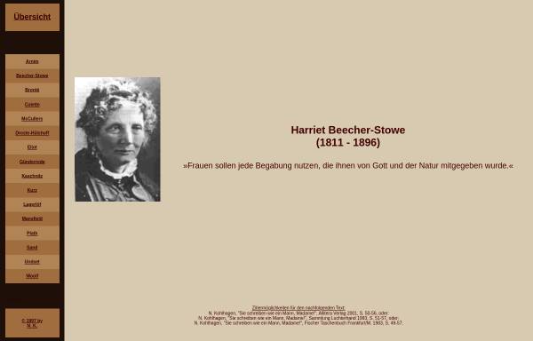 Vorschau von www.dichterinnen.de, Stowe, Harriet Beecher (1811 - 1896)