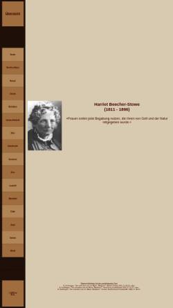 Vorschau der mobilen Webseite www.dichterinnen.de, Stowe, Harriet Beecher (1811 - 1896)