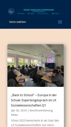 Vorschau der mobilen Webseite ebg-castrop.de, Ernst-Barlach-Gymnasium (EBG)