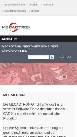 Vorschau der mobilen Webseite www.mecadtron.de, Mecadtron GmbH