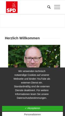 Vorschau der mobilen Webseite www.spd-mi.de, SPD-Unterbezirk Minden-Lübbecke