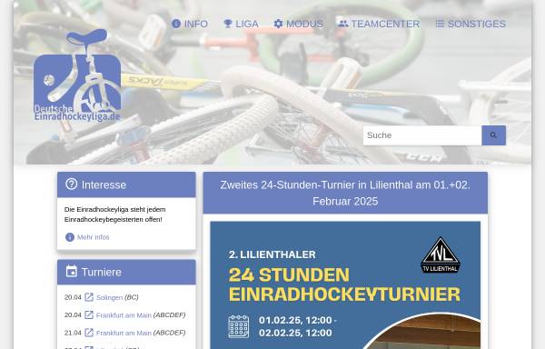 Vorschau von www.einradhockeyliga.de, Deutsche Einradhockey-Liga