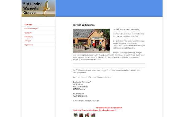 Vorschau von www.ostsee-ferienwohnungen-danz.de, Landgasthaus 