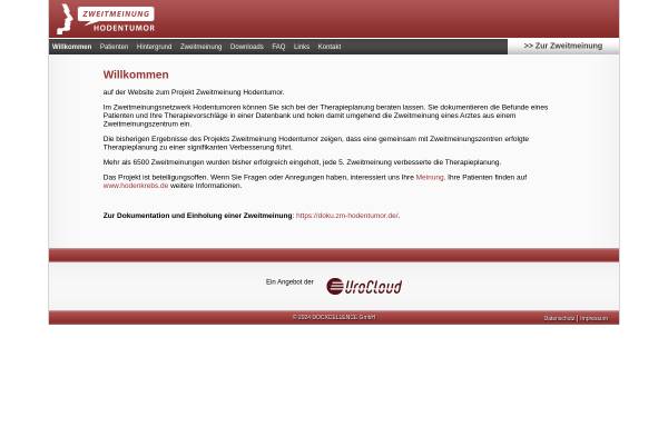 Vorschau von www.zm-hodentumor.de, Zweitmeinung Hodentumor - ein Projekt der Deutschen Hodentumor Studiengruppe
