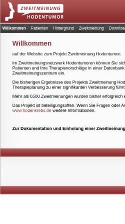 Vorschau der mobilen Webseite www.zm-hodentumor.de, Zweitmeinung Hodentumor - ein Projekt der Deutschen Hodentumor Studiengruppe