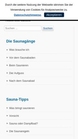 Vorschau der mobilen Webseite www.richtig-saunieren.de, Richtig Saunieren