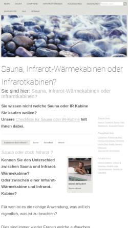Vorschau der mobilen Webseite www.sauna-infrarot.com, Sauna und Infrarot Wärmekabinen