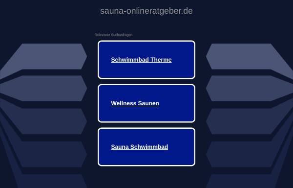Sauna-Onlineratgeber