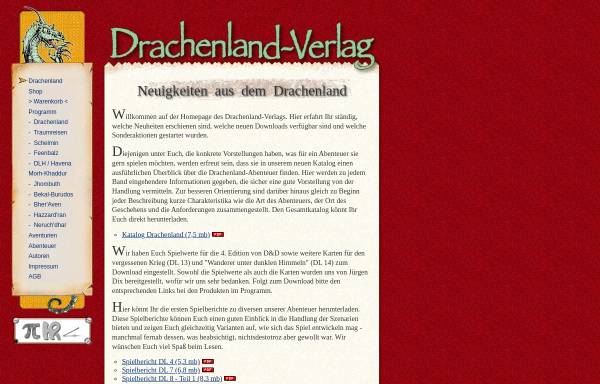 Vorschau von www.drachenland-verlag.de, Drachenland-Verlag Zander & Mätzing GbR