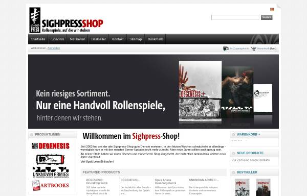 Vorschau von www.sighpress.de, Sighpress-Verlag Christian Günther