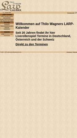 Vorschau der mobilen Webseite www.larpkalender.de, Deutscher Larpkalender