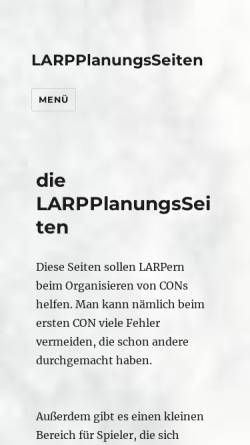 Vorschau der mobilen Webseite www.larp-planung.de, LARP-Planungsseiten