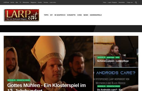 Vorschau von www.larpzeit.de, LarpZeit