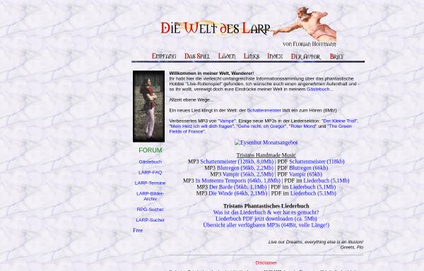 Vorschau von www.weltdeslarp.de, Die Welt des LARP