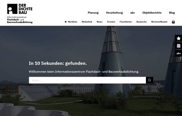Vorschau von www.derdichtebau.de, Industrieverband Bitumen-, Dach- und Dichtungsbahnen e.V. (vdd)