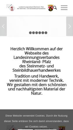 Vorschau der mobilen Webseite www.liv-steinmetz-rheinland-pfalz.de, Landesinnungsverband Rheinland- Pfalz des Steinmetz- und Steinbildhauerhandwerkes