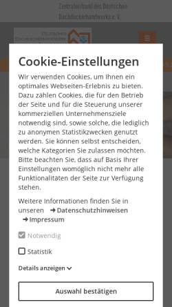 Vorschau der mobilen Webseite www.dachdecker.de, ZVDH
