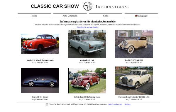 Vorschau von www.ccarshow.net, Classic Car Show International