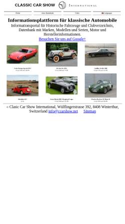 Vorschau der mobilen Webseite www.ccarshow.net, Classic Car Show International