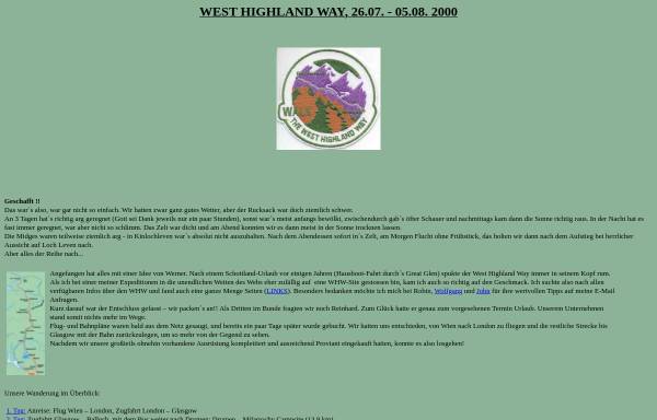 Vorschau von www.magis-reiseseiten.info, West Highland Way [Markus Schinnerl]
