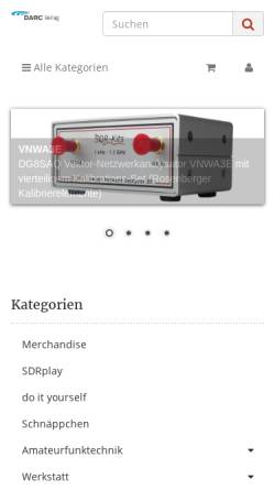 Vorschau der mobilen Webseite www.darcverlag.de, DARC Verlag GmbH