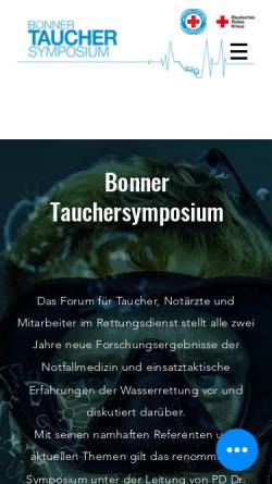 Vorschau der mobilen Webseite www.bonner-tauchersymposium.de, Bonner Tauchersymposium