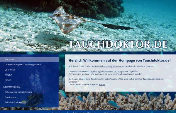 Vorschau von www.tauchdoktor.de, Tauchdoktor.de