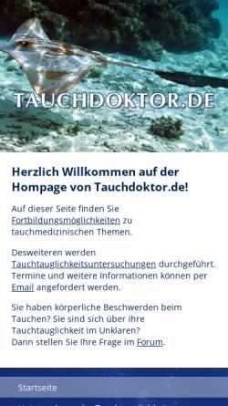 Vorschau der mobilen Webseite www.tauchdoktor.de, Tauchdoktor.de