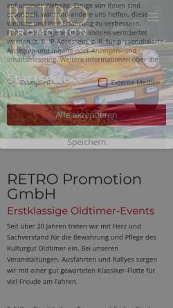 Vorschau der mobilen Webseite www.retropromotion.de, Retropromotion