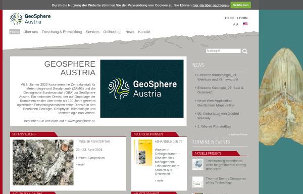 Vorschau von www.geologie.ac.at, Geologische Bundesanstalt