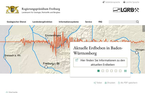 Vorschau von www.lgrb-bw.de, Landesamt für Geologie, Rohstoffe und Bergbau Baden-Württemberg (LGRB)