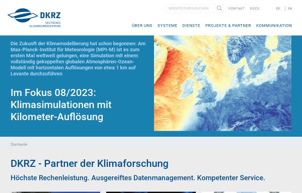 Vorschau von www.dkrz.de, Deutsches Klimarechenzentrum (DKRZ)