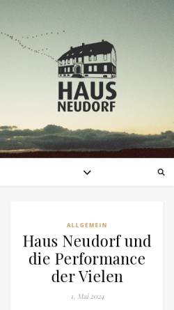 Vorschau der mobilen Webseite hausneudorf.de, Haus Neudorf e.V.